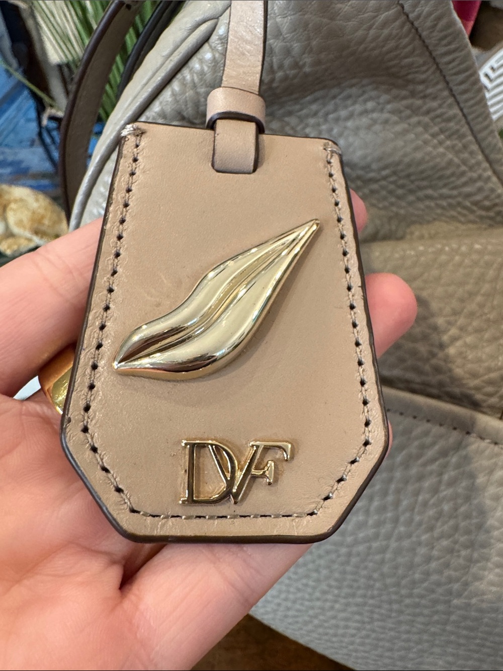 Diane von Furstenberg (DVF) "Sutra" Hobo Bag in taupe - Picture 9 of 16